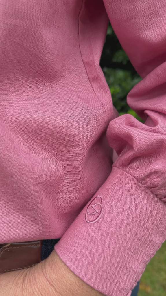 Grovers Ladies Elise Dusty Pink Ruffle Blouse