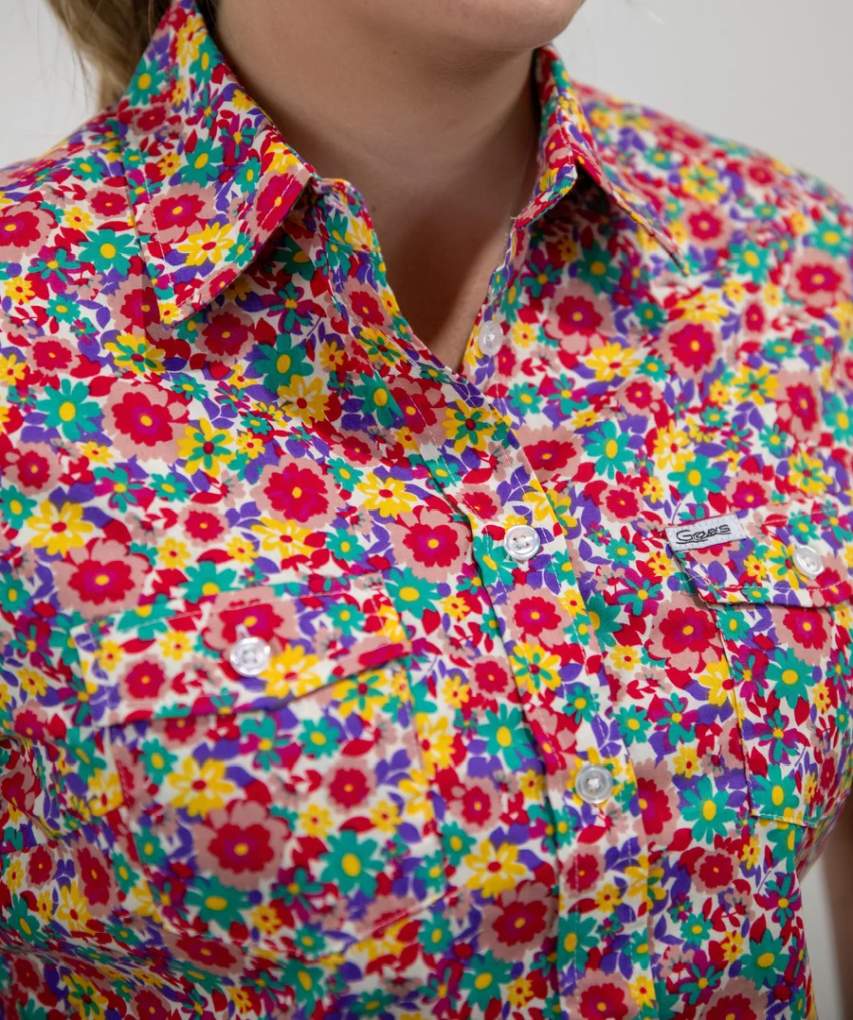 Grovers Ladies Jodie Floral S/S Shirt