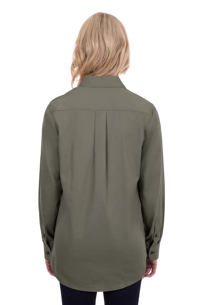 Hard Slog Ladies Half Button Lightweight Workshirt