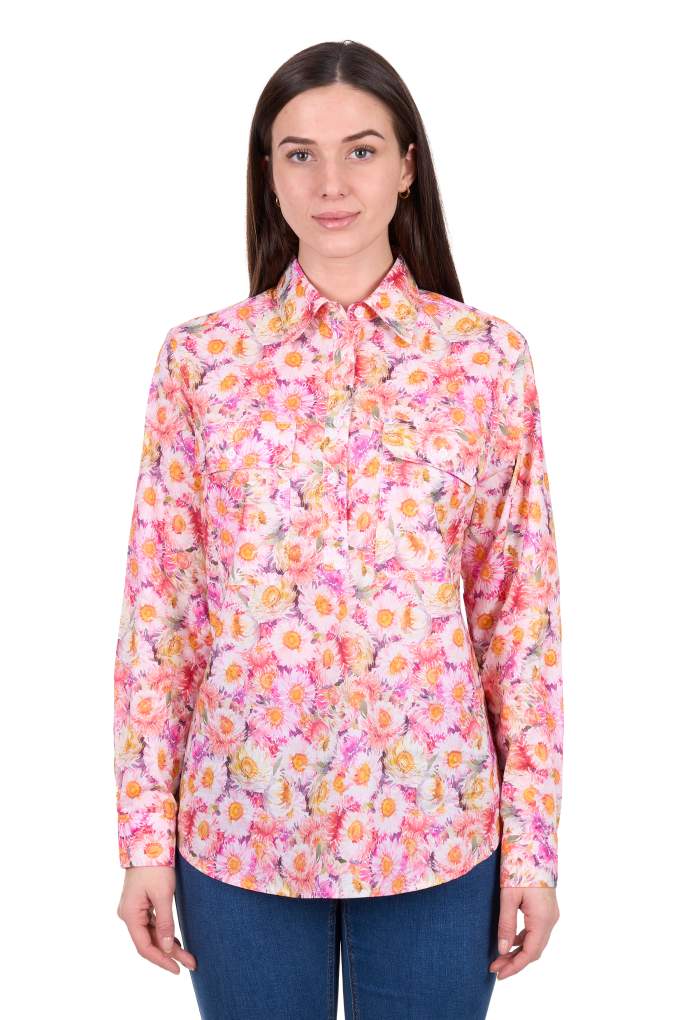Hard Slog Ladies Samira Floral Workshirt