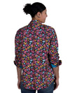 JCA Ladies Abbey Black Wildflowers Workshirt