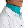 JCA Carlee Cobalt/Turquoise Double Side Scarf