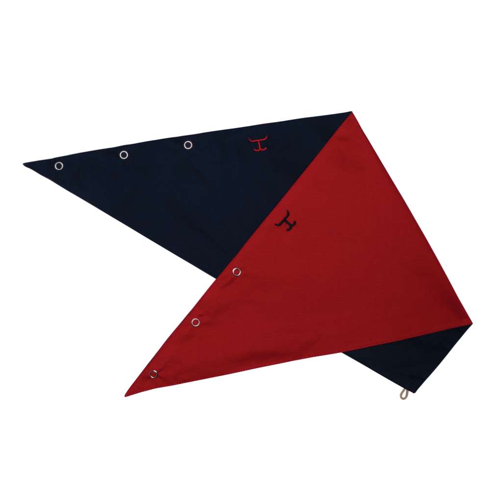 JCA Carlee Navy/Chilli Double Side Scarf