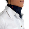 JCA Carlee Navy/Chilli Double Side Scarf