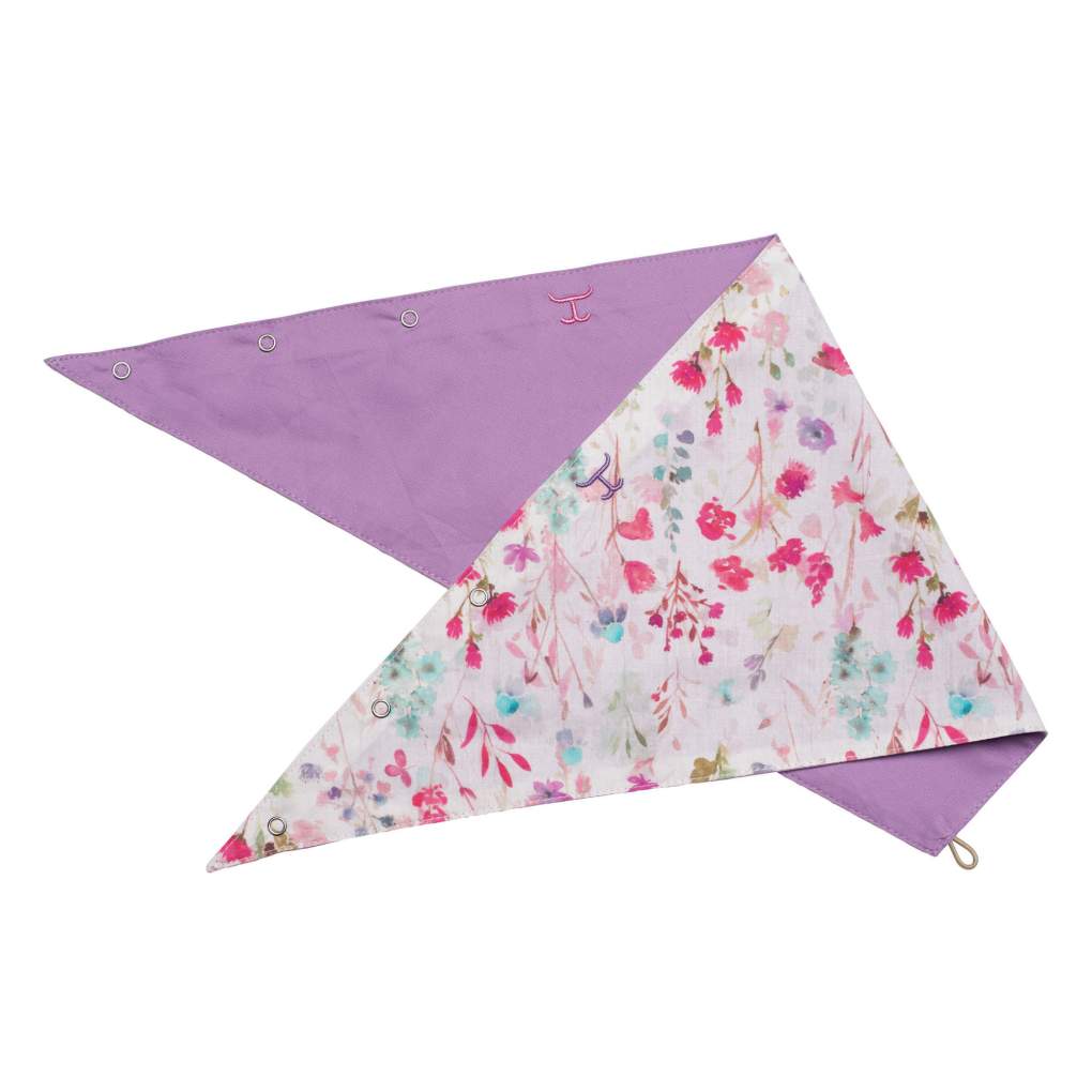 JCA Carlee Orchid/White Wildflowers Double Sided Scarf