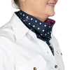 JCA Carlee Radiant Orchid/Navy Dots Double Sided Scarf