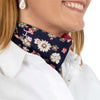 JCA Ladies Carlee Rose/French Navy Floral Double Sided Scarf