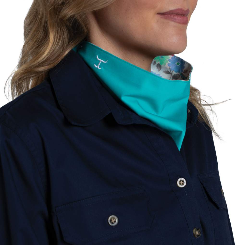 JCA Carlee Turquoise/White Confetti Double Sided Scarf