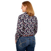 JCA Ladies Abbey French Navy Floral Workshirt