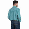 JCA Mens Evan Striped Bamboo Workshirt Green/White