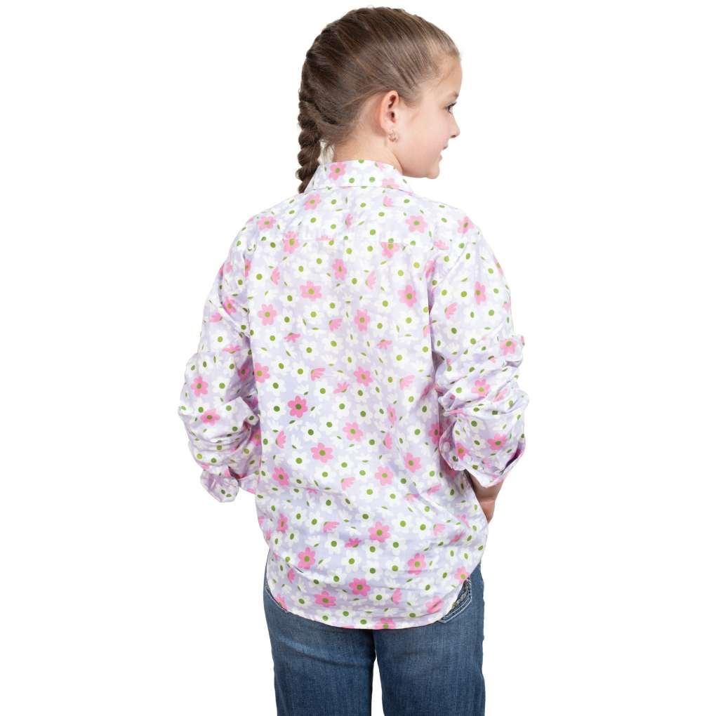 JCA Girls Harper Lilac Daisies/Rose Workshirt