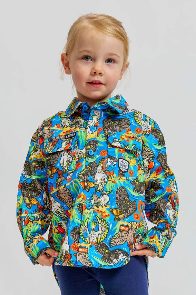 TradeMutt Kids L/Weight Flock Around L/S Shirt