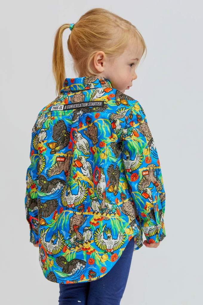 TradeMutt Kids L/Weight Flock Around L/S Shirt