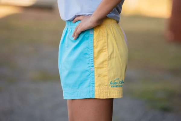 Mary G Old School Harlequin Panel Shorts