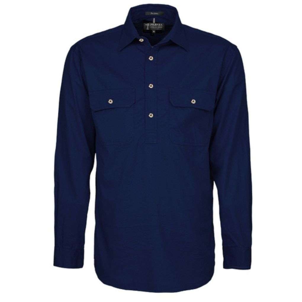 Ritemate Pilbara Mens Closed Front L/W Shirt