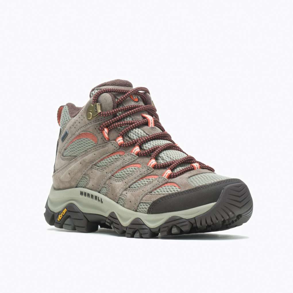 Merrell Ladies Moab 3 Mid GTX Wide Hikers- Bungee Cord