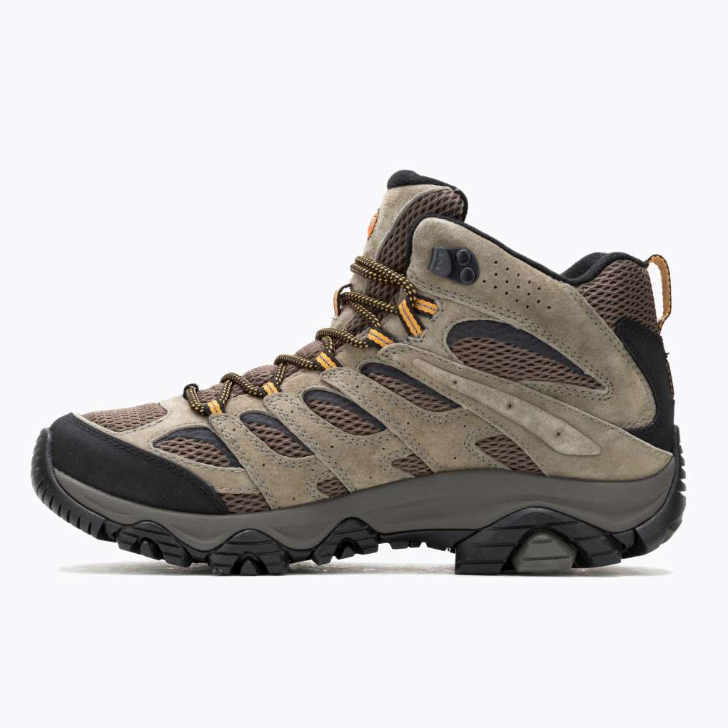 Merrell Mens Moab 3 Mid GTX Wide Hikers- Walnut