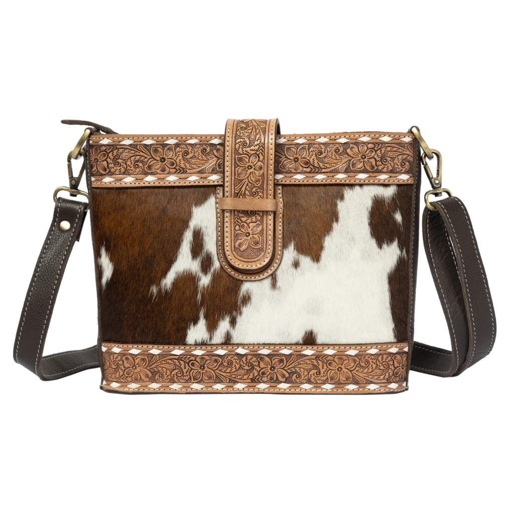Design Edge Maracay Shoulder Bag Brown / white
