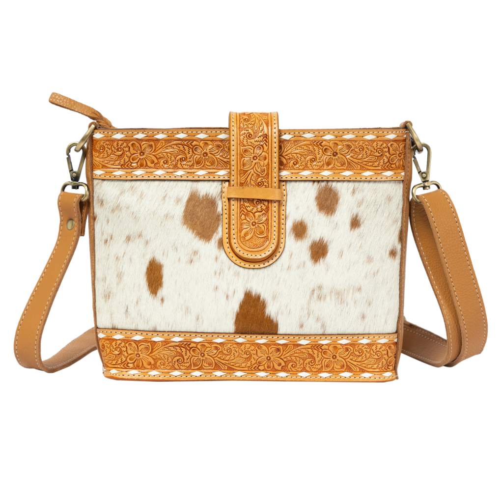 Design Edge Maracay Shoulder Bag Tooled Tan