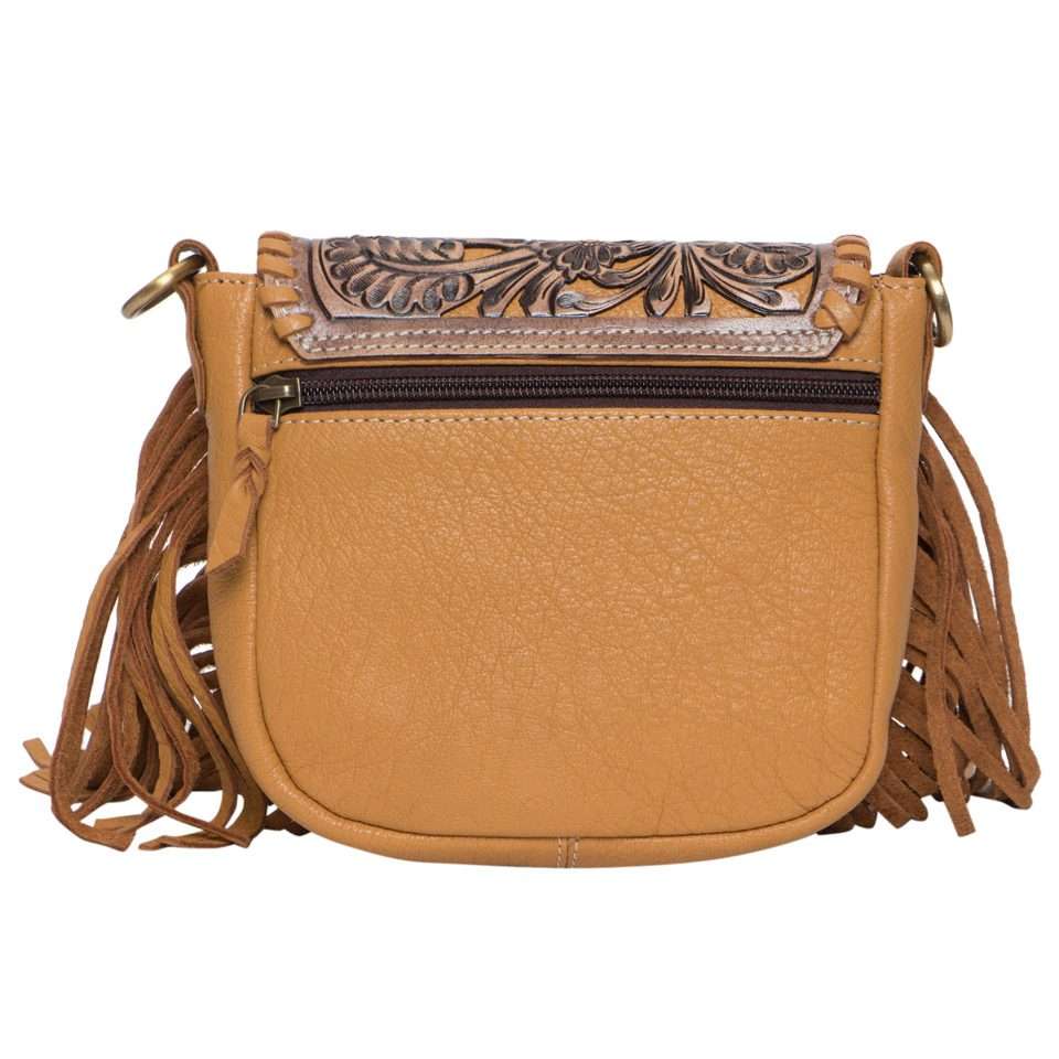 Design Edge Oman Carved Flap Sling Bag