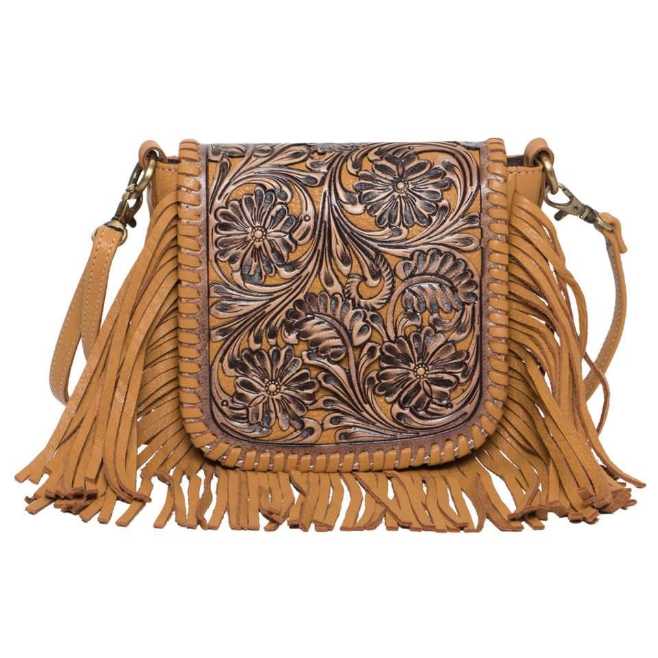 Design Edge Oman Carved Flap Sling Bag