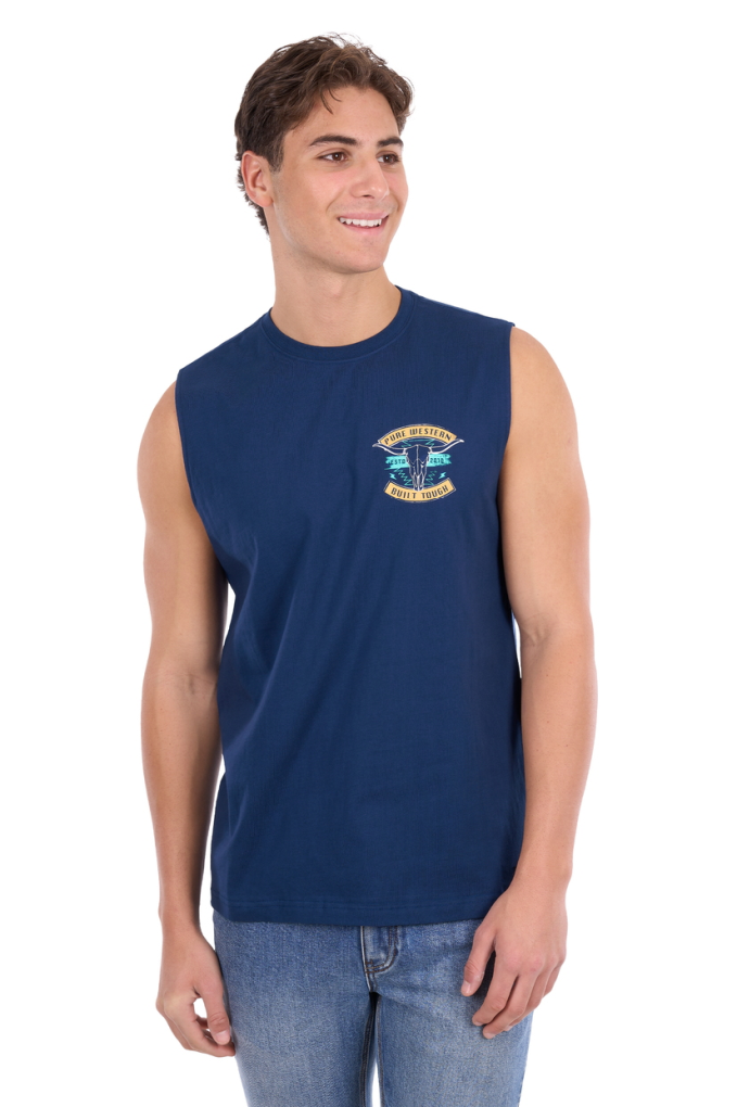 Pure Western Mens Dale Muscle Tank