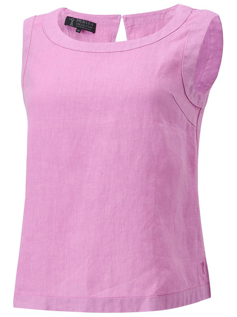 Pilbara Ladies Gabriella Linen Crocus Singlet