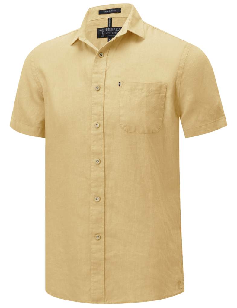 Pilbara Mens Linen S/S Desert Shirt