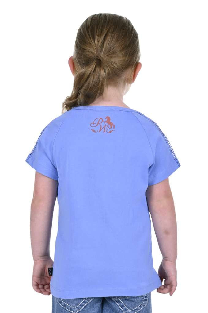 Pure Western Girls Indigo Raglan Tee