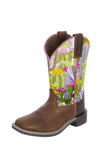 Pure Western Kids Jewel Boots Brown/cactus