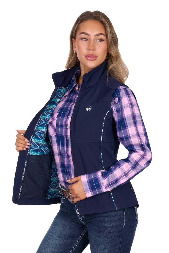 Pure Western Ladies Corine Vest Softshell