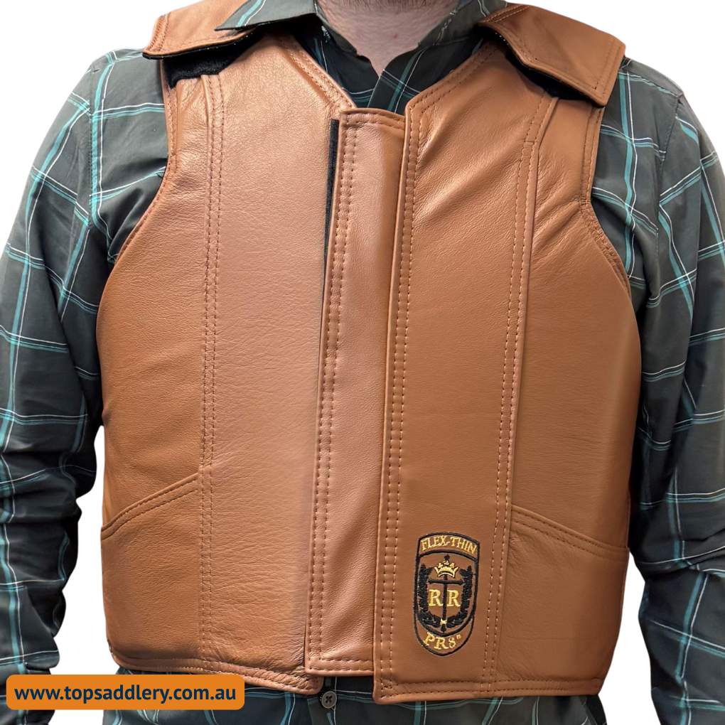 Ride Right PR8 Pro Rider Leather Bull Rider Vest