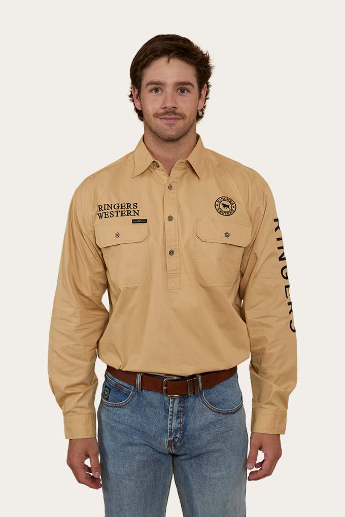 Ringers Western Mens Hawkeye Workshirt Dark Sand