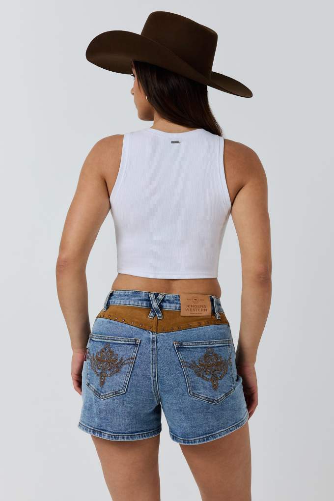 Ringers Western Ladies Nashville Denim Shorts