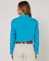 Pilbara Ladies Florence Linen Atoll Swiss Tab Shirt