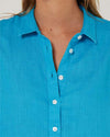 Pilbara Ladies Florence Linen Atoll Swiss Tab Shirt