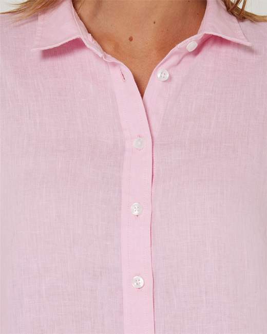 Pilbara Ladies Florence Linen Shirt Pink