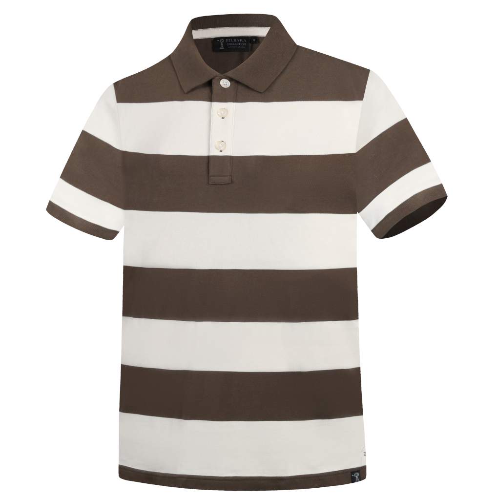 Ritemate Pilbara Mens Striped Scour/Olive Polo