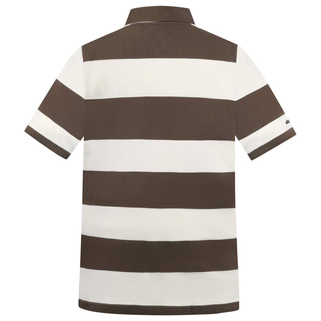 Ritemate Pilbara Mens Striped Scour/Olive Polo