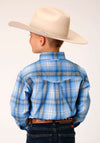 Roper Boys Amarillo Blue Plaid Shirt