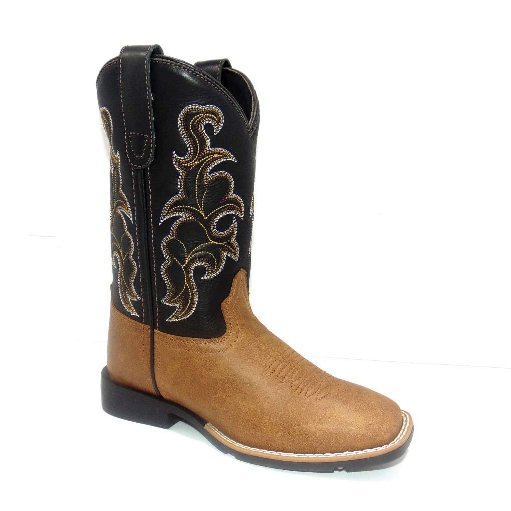 Roper Big Kids Gabriel Tan/Black Leather