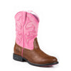 Roper Kids Lightning Tan/Pink