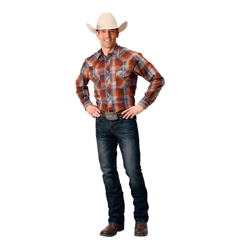 Roper Mens Karman Rusty Plaid Shirt