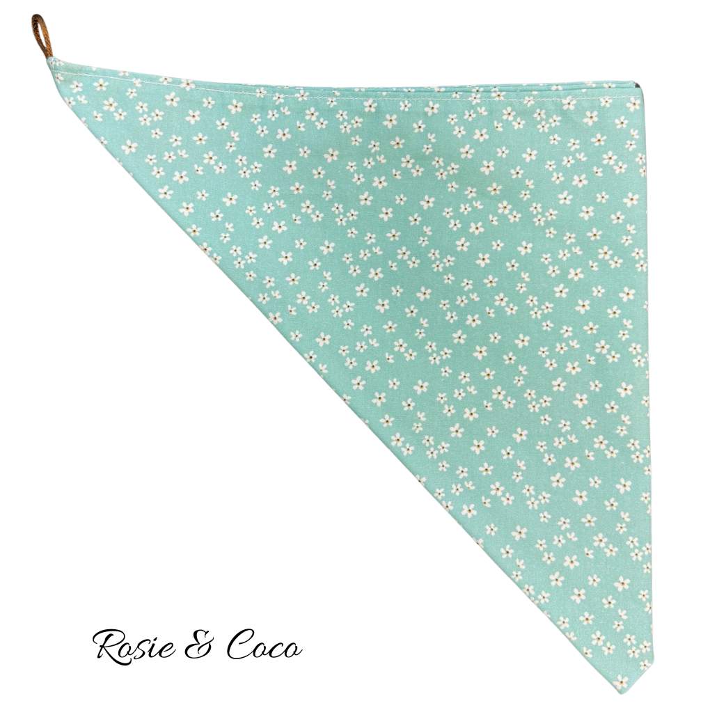 Rosie & Coco Scarf Green With Small White Flower