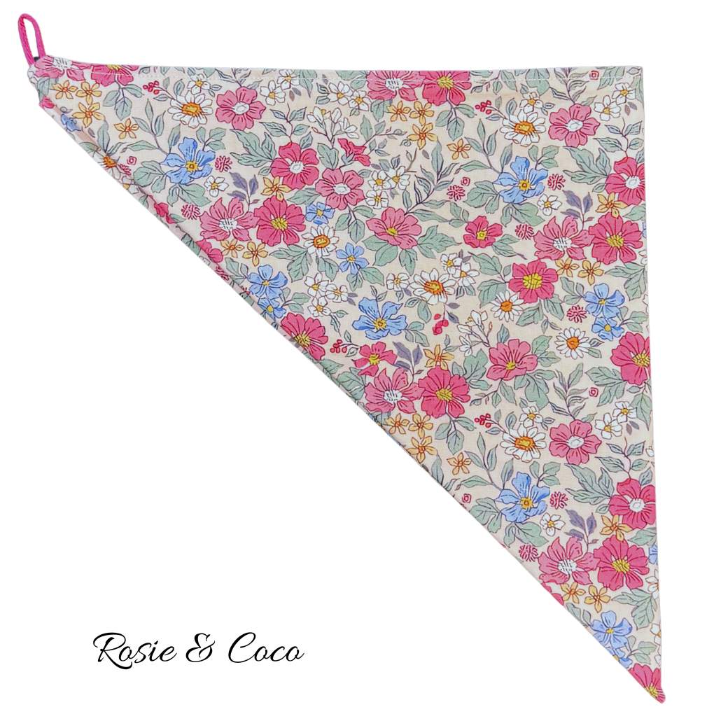 Rosie & Coco Scarf Pale Pink Floral
