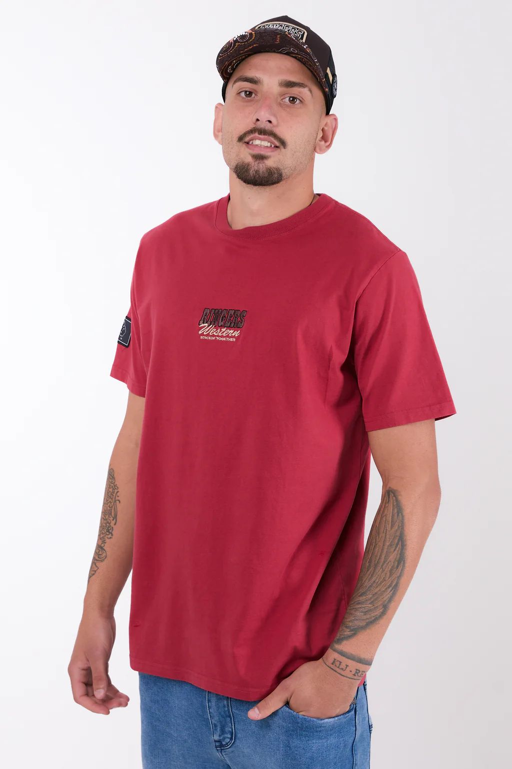 Ringers Western Mens Garbala Tee Brick Red
