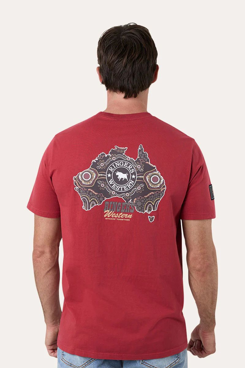 Ringers Western Mens Garbala Tee Brick Red