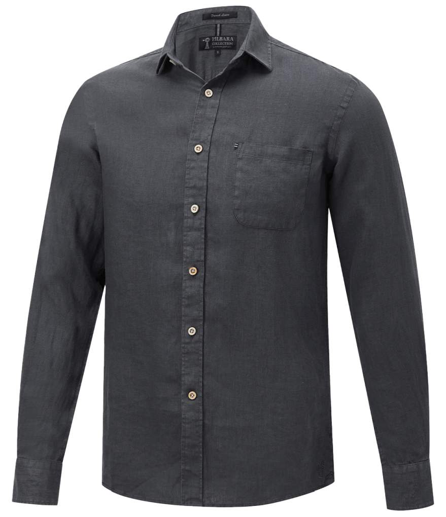 Ritemate Pilbara Mens Linen Shirt Charcoal