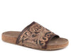 Roper Ladies Destiny Cream/Brown Tooled Leather