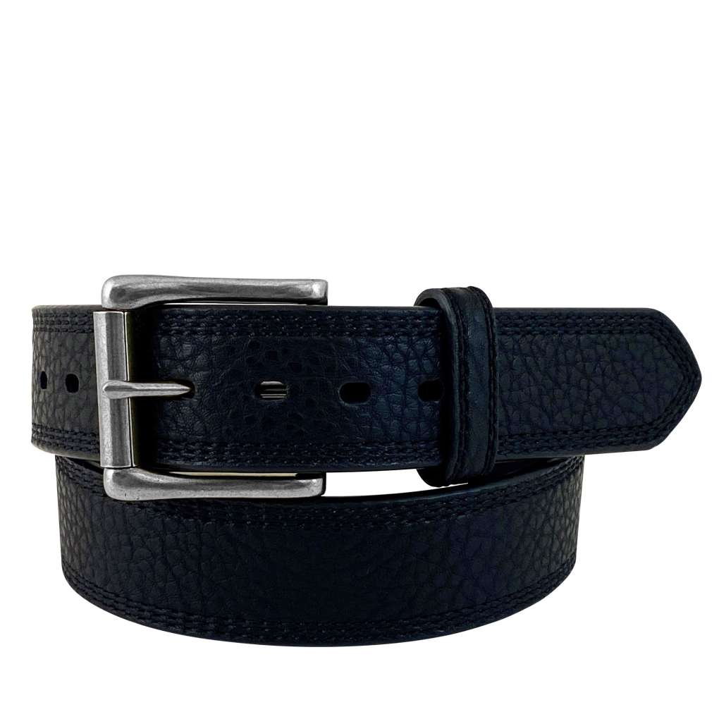 Roper Mens Pebble Grain Belt Black